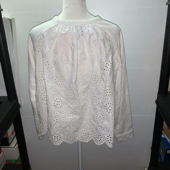 SEA New York Dasha Combo Sweater White Small NWOT - Picture 5 of 9